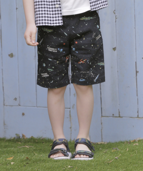 GLOBAL WORK（グローバルワーク）の「【キッズ】ソフトタッチメンアサガラショートパンツ/819115（その他パンツ・キッズ・ダークブルー/ブルー系その他7/ベージュ系その他3/その他1/ライトブルー/ネイビー/カーキ/ブルー/ブラック/イエロー・LARGE/SMALL/MEDIUM/XX-LARGE/X-LARGE）」の5枚目の写真