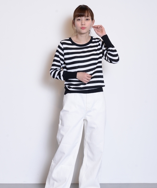 e.r.g*（イーアールジー）の「12Gテンジク2WAYカーデ（ニット/セーター・レディース・ブラック系その他3/グレー系その他3/オフホワイト/グリーン/ネイビー・M/L）」の3枚目の写真