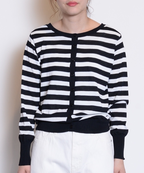 e.r.g*（イーアールジー）の「12Gテンジク2WAYカーデ（ニット/セーター・レディース・ブラック系その他3/グレー系その他3/オフホワイト/グリーン/ネイビー・M/L）」の9枚目の写真