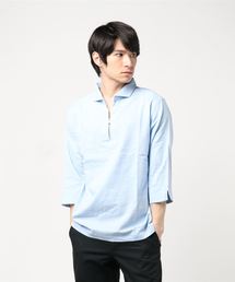 【06 BURNER SELECT】綿麻ストレッチ7分袖カプリシャツ