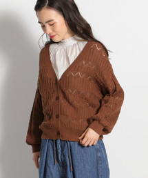 niko and... | 透かしニットカーディガン(カーディガン/ボレロ)