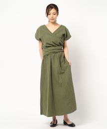 DouDou | リネンカシュクールワンピース(ワンピース)