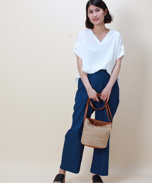 TRUDEA（トルディア）の「麻調タックシャツブラウス（シャツ/ブラウス・レディース・ホワイト/ブラック/ベージュ/ネイビー/カーキ・MEDIUM）」の12枚目の写真