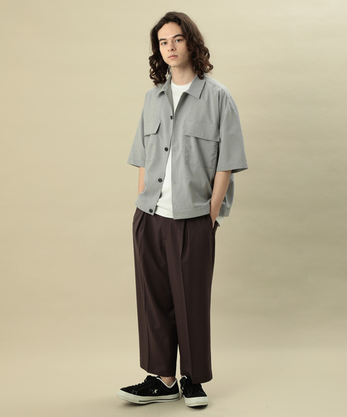 JUNRED（ジュンレッド）の「Wフラップポケット BIGブルゾン（シャツ/ブラウス・メンズ・ネイビー/ダークブラウン・M/L）」の11枚目の写真