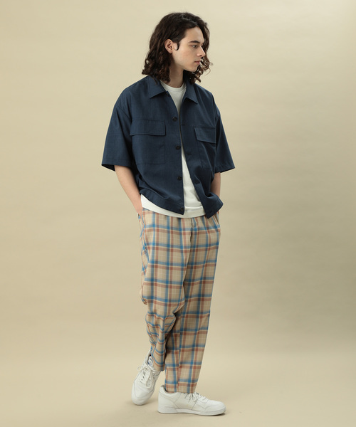 JUNRED（ジュンレッド）の「Wフラップポケット BIGブルゾン（シャツ/ブラウス・メンズ・ネイビー/ダークブラウン・M/L）」の10枚目の写真