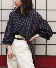 袖レースボリュームブラウス