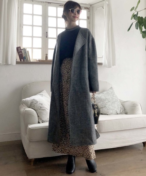 archives（アルシーヴ）の「ベルト付ノーカラーリバーシブルコート（その他アウター・レディース・グレー/ブラウン/ベージュ・MEDIUM）」の15枚目の写真