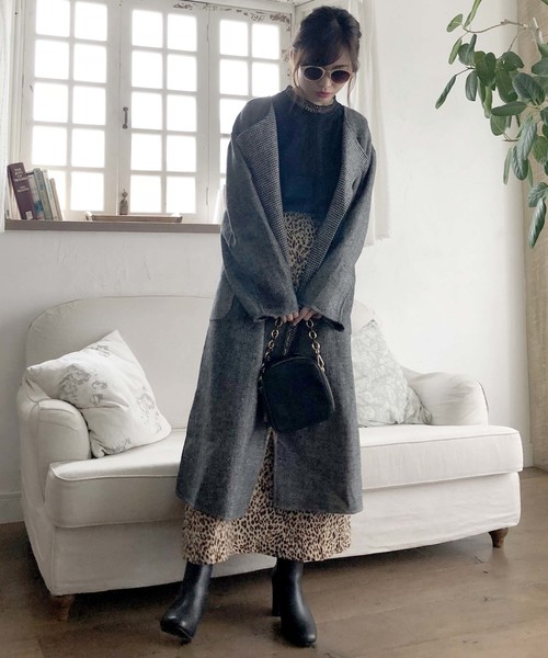 archives（アルシーヴ）の「ベルト付ノーカラーリバーシブルコート（その他アウター・レディース・グレー/ブラウン/ベージュ・MEDIUM）」の4枚目の写真