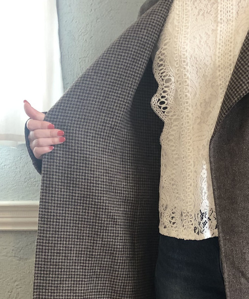 archives（アルシーヴ）の「ベルト付ノーカラーリバーシブルコート（その他アウター・レディース・グレー/ブラウン/ベージュ・MEDIUM）」の9枚目の写真