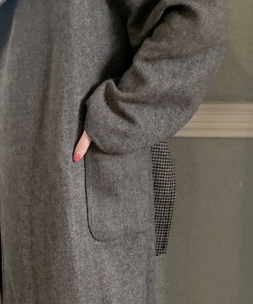 archives（アルシーヴ）の「ベルト付ノーカラーリバーシブルコート（その他アウター・レディース・グレー/ブラウン/ベージュ・MEDIUM）」の21枚目の写真