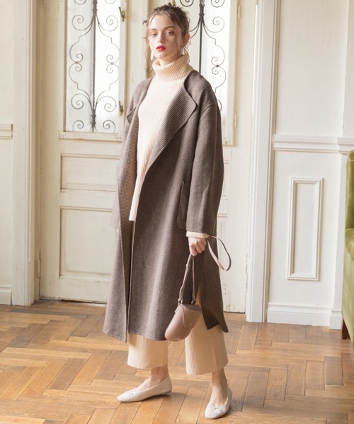 archives（アルシーヴ）の「ベルト付ノーカラーリバーシブルコート（その他アウター・レディース・グレー/ブラウン/ベージュ・MEDIUM）」の22枚目の写真