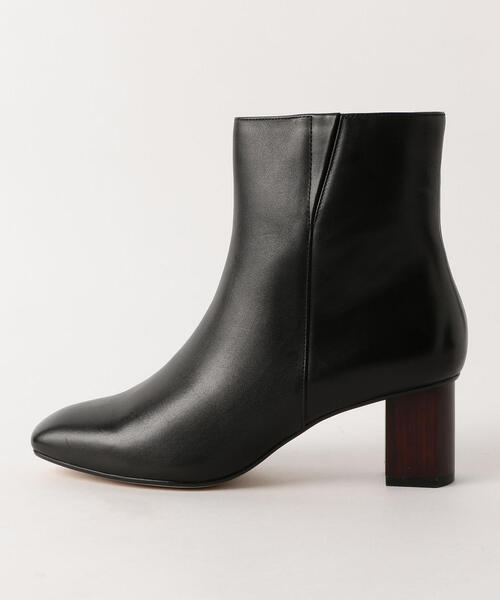 green label relaxing(グリーンレーベルリラクシング)の「◆FFC レザー スクエア ショートブーツ(6㎝ヒール)(ブーツ・レディース・ブラック/ダークブラウン・L/LL/S/M)」の6枚目の写真