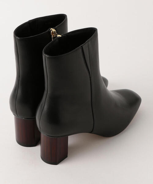 green label relaxing(グリーンレーベルリラクシング)の「◆FFC レザー スクエア ショートブーツ(6㎝ヒール)(ブーツ・レディース・ブラック/ダークブラウン・L/LL/S/M)」の8枚目の写真