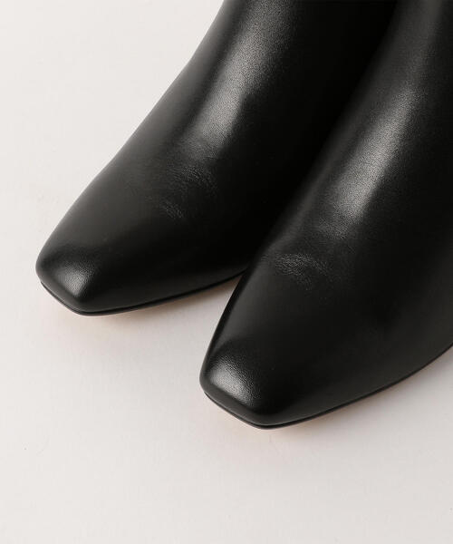green label relaxing(グリーンレーベルリラクシング)の「◆FFC レザー スクエア ショートブーツ(6㎝ヒール)(ブーツ・レディース・ブラック/ダークブラウン・L/LL/S/M)」の7枚目の写真
