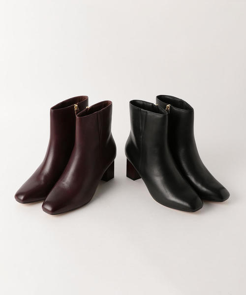 green label relaxing(グリーンレーベルリラクシング)の「◆FFC レザー スクエア ショートブーツ(6㎝ヒール)(ブーツ・レディース・ブラック/ダークブラウン・L/LL/S/M)」の10枚目の写真