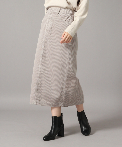 LOWRYS FARM（ローリーズファーム）の「USAコットンコーデュロイスカート 849344（スカート・レディース・アイボリー/ブラック/ベージュ/グリーン/グレー/ブラウン・MEDIUM/LARGE）」の9枚目の写真