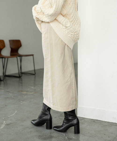 LOWRYS FARM（ローリーズファーム）の「USAコットンコーデュロイスカート 849344（スカート・レディース・アイボリー/ブラック/ベージュ/グリーン/グレー/ブラウン・MEDIUM/LARGE）」の21枚目の写真