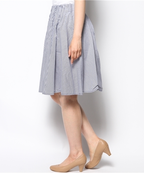 Kastane（カスタネ）の「【Kastane】Wタックステッチスカート（スカート・レディース・その他18/インディゴブルー/ホワイト・FREE）」の9枚目の写真
