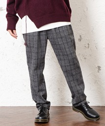 MinoriTY | 【2019秋冬新作】グレンチェックワイドテーパードパンツ(スラックス)