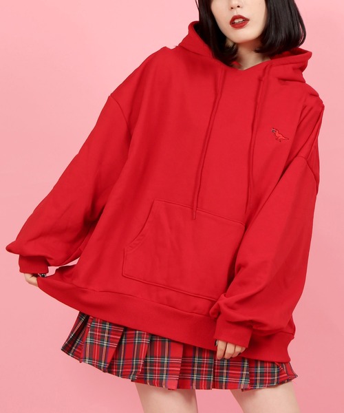 WC（ダブル シー）の「WC/ザウルスビッグシルエットスウェットパーカー（パーカー・レディース・グリーン/ブルー/パープル/レッド・FREE）」の5枚目の写真