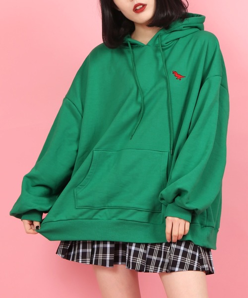 WC（ダブル シー）の「WC/ザウルスビッグシルエットスウェットパーカー（パーカー・レディース・グリーン/ブルー/パープル/レッド・FREE）」の6枚目の写真