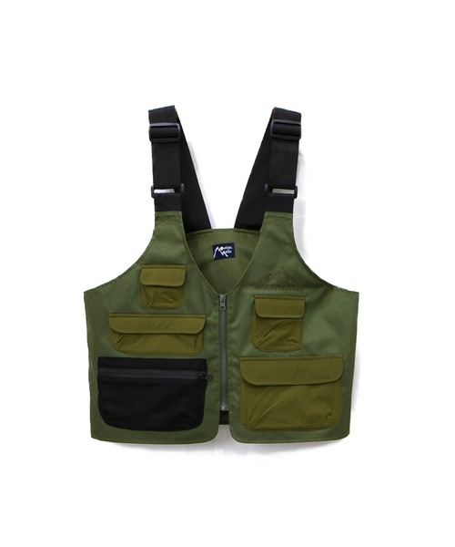 go slow caravan（ゴースローキャラバン）の「MOUNTAIN MANIA/マウンテンマニア FISHIMG VEST COLOR SCHEME（ベスト・メンズ・ブラック/ベージュ/カーキ・MEDIUM/LARGE）」の2枚目の写真