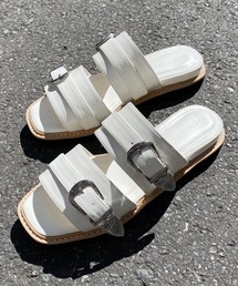 PAGEBOY | シルバーWバックルサンダル(サンダル)