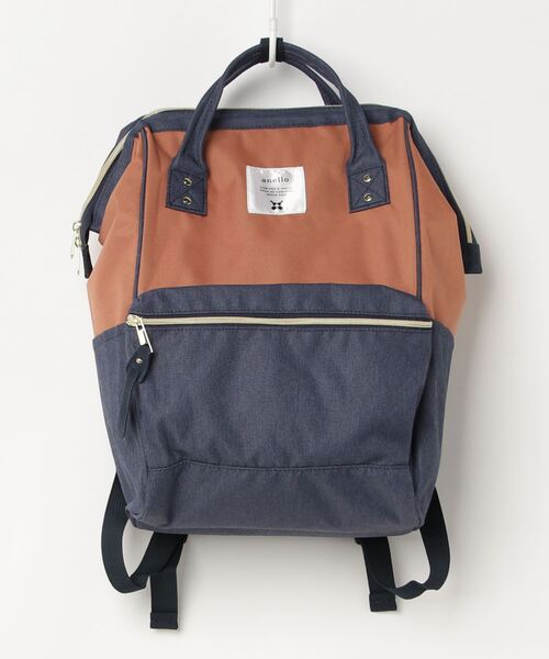 anello（アネロ）の「WEGO/anello 口金リュック（バックパック/リュック・レディース・ブラック/ネイビー/サックスブルー/その他1/その他2/グレー系その他/ピンク系その他/トリコロール/レッド/カーキ/ブルー・FREE）」の10枚目の写真