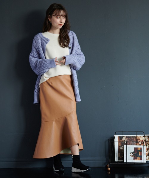 VIS（ビス）の「ヴィーガンレザーマーメイドスカート（スカート）」 - WEAR