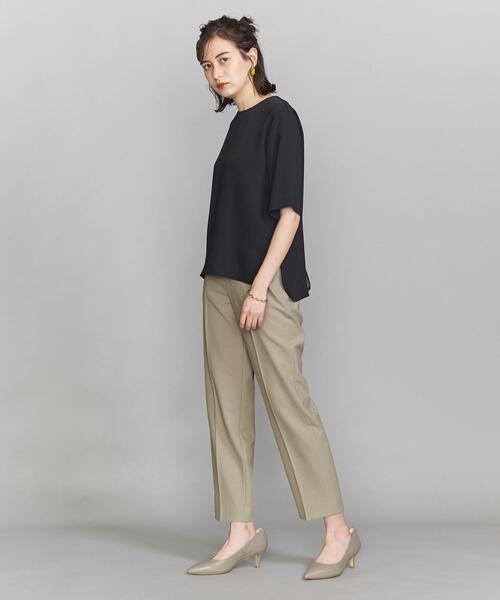 BEAUTY&YOUTH UNITED ARROWS（ビューティーアンドユースユナイテッドアローズ）の「BY ポリエステルツイルテーパード9分丈パンツ о（その他パンツ・レディース・ブラック/オリーブ/モカ・LARGE/MEDIUM/SMALL）」の3枚目の写真