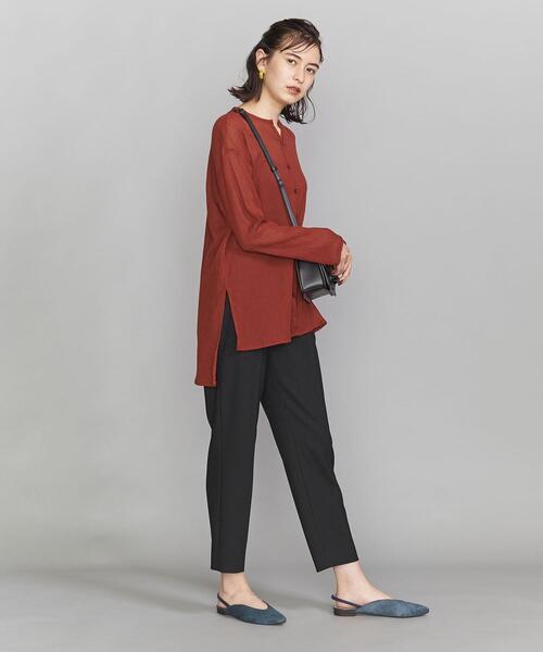 BEAUTY&YOUTH UNITED ARROWS（ビューティーアンドユースユナイテッドアローズ）の「BY ポリエステルツイルテーパード9分丈パンツ о（その他パンツ・レディース・ブラック/オリーブ/モカ・LARGE/MEDIUM/SMALL）」の8枚目の写真