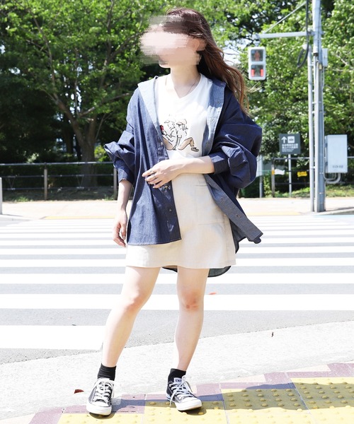 PairPair（ペアペア）の「デニムBIGシャツ(ユニセックス)（シャツ/ブラウス・メンズ・インディゴブルー/ブラック・FREE）」の4枚目の写真