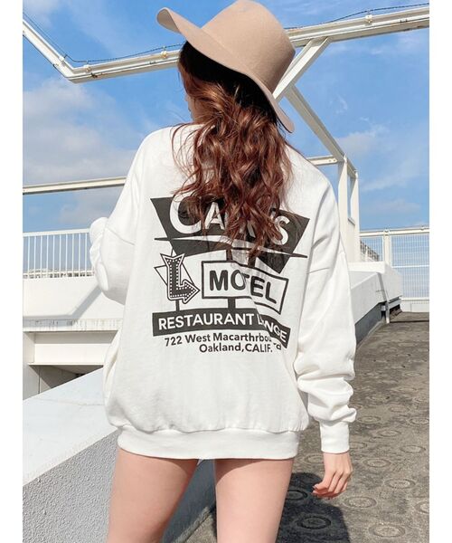 GYDA（ジェイダ）の「ONLY REALスウェットプルオーバー（スウェット・レディース・オフホワイト/ピンク/マスタード/カーキ・FREE）」の2枚目の写真