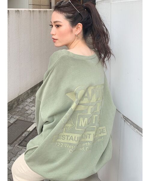 GYDA（ジェイダ）の「ONLY REALスウェットプルオーバー（スウェット・レディース・オフホワイト/ピンク/マスタード/カーキ・FREE）」の3枚目の写真