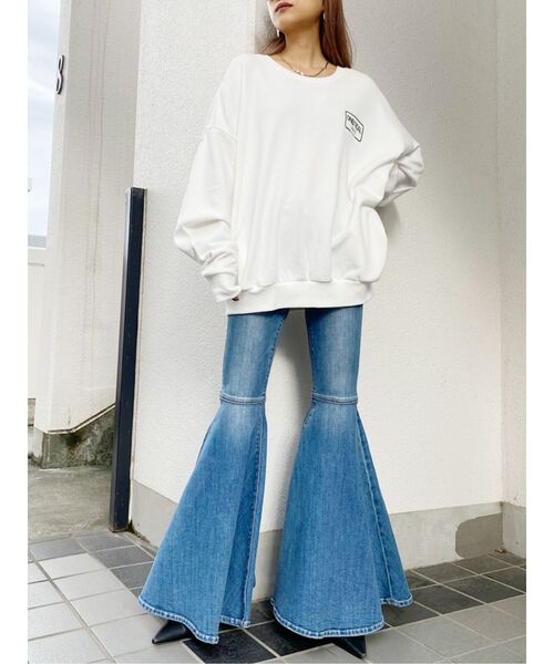 GYDA（ジェイダ）の「ONLY REALスウェットプルオーバー（スウェット・レディース・オフホワイト/ピンク/マスタード/カーキ・FREE）」の16枚目の写真