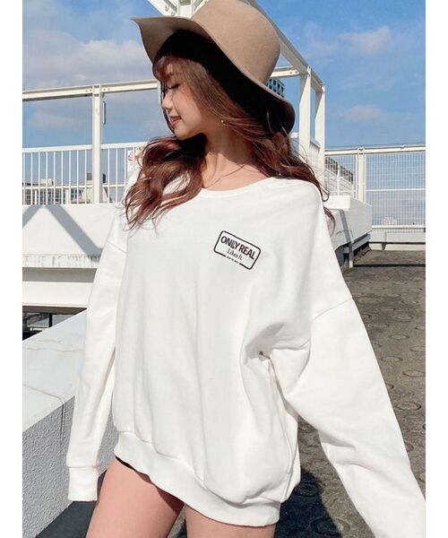 GYDA（ジェイダ）の「ONLY REALスウェットプルオーバー（スウェット・レディース・オフホワイト/ピンク/マスタード/カーキ・FREE）」の11枚目の写真