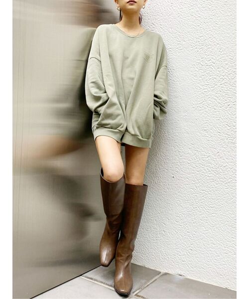 GYDA（ジェイダ）の「ONLY REALスウェットプルオーバー（スウェット・レディース・オフホワイト/ピンク/マスタード/カーキ・FREE）」の10枚目の写真