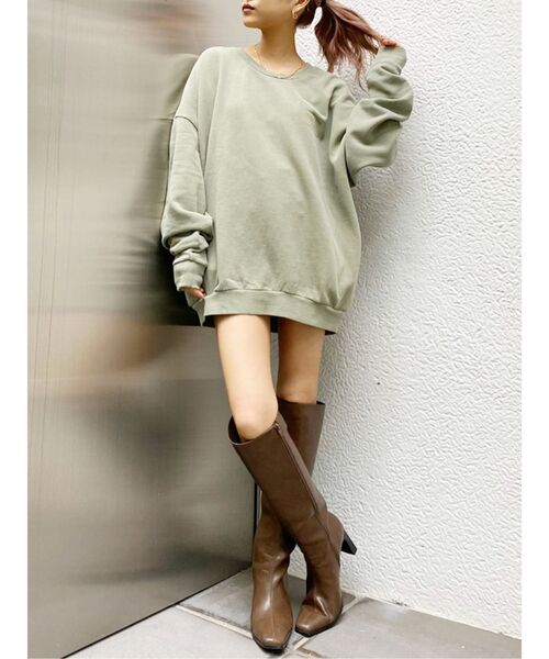 GYDA（ジェイダ）の「ONLY REALスウェットプルオーバー（スウェット・レディース・オフホワイト/ピンク/マスタード/カーキ・FREE）」の14枚目の写真