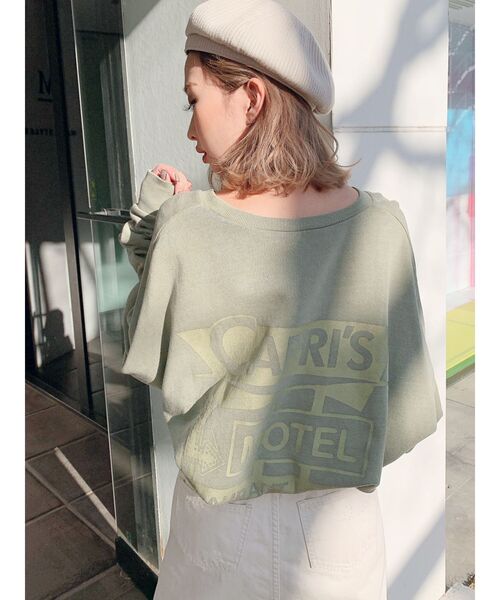 GYDA（ジェイダ）の「ONLY REALスウェットプルオーバー（スウェット・レディース・オフホワイト/ピンク/マスタード/カーキ・FREE）」の7枚目の写真