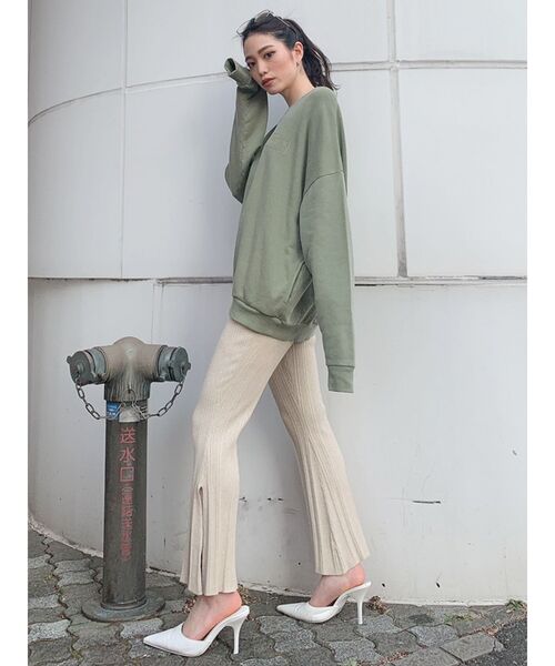 GYDA（ジェイダ）の「ONLY REALスウェットプルオーバー（スウェット・レディース・オフホワイト/ピンク/マスタード/カーキ・FREE）」の18枚目の写真