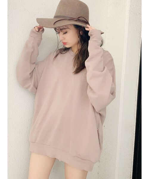 GYDA（ジェイダ）の「ONLY REALスウェットプルオーバー（スウェット・レディース・オフホワイト/ピンク/マスタード/カーキ・FREE）」の19枚目の写真