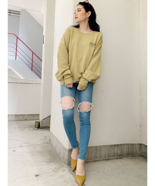 GYDA（ジェイダ）の「ONLY REALスウェットプルオーバー（スウェット・レディース・オフホワイト/ピンク/マスタード/カーキ・FREE）」の20枚目の写真