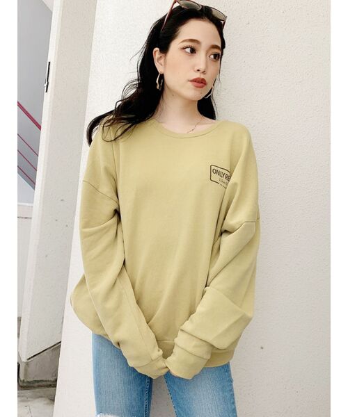 GYDA（ジェイダ）の「ONLY REALスウェットプルオーバー（スウェット・レディース・オフホワイト/ピンク/マスタード/カーキ・FREE）」の21枚目の写真