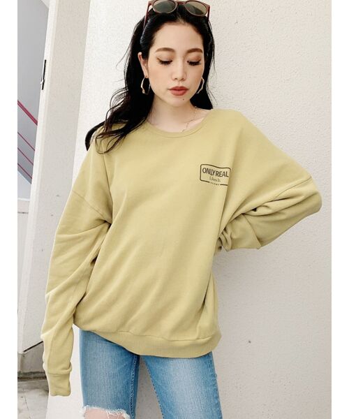 GYDA（ジェイダ）の「ONLY REALスウェットプルオーバー（スウェット・レディース・オフホワイト/ピンク/マスタード/カーキ・FREE）」の22枚目の写真
