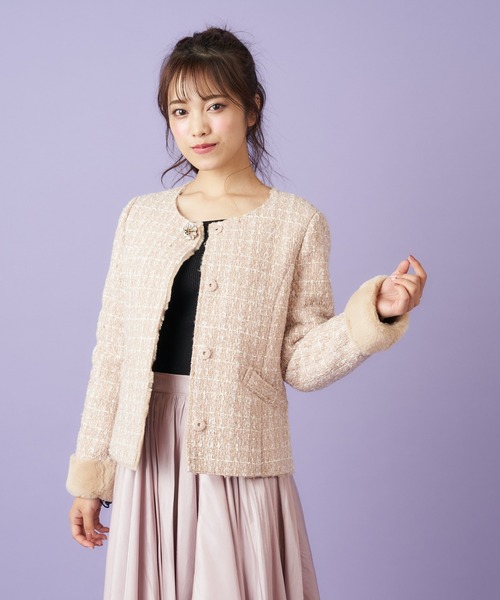 ミーア アウトレット MIIA Outlet ファーボンディングツィード