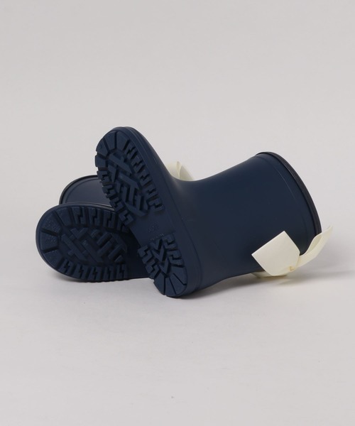 Catherine Cottage(キャサリンコテージ)の「グログランリボンレインブーツ(レインシューズ・キッズ・ネイビー/ピンク・23/22/20/18/17/19/16/21)」の6枚目の写真