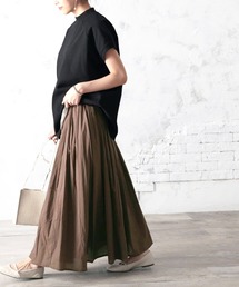 classicalelf | 綿100％　風まとう、たっぷりフレアマキシスカート(スカート)