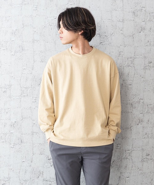 Blue Standard (ブルースタンダード)の「MBさん着用【BLUE STANDARD】オーガニックコットンビッグシルエットロングTシャツ サスティナビリティの原料、染色、労働環境基準をクリア―した商品(Tシャツ/カットソー・メンズ・ホワイト/ブラック/レンガ/オリーブ/ベージュ・MEDIUM/LARGE/X-LARGE)」の4枚目の写真