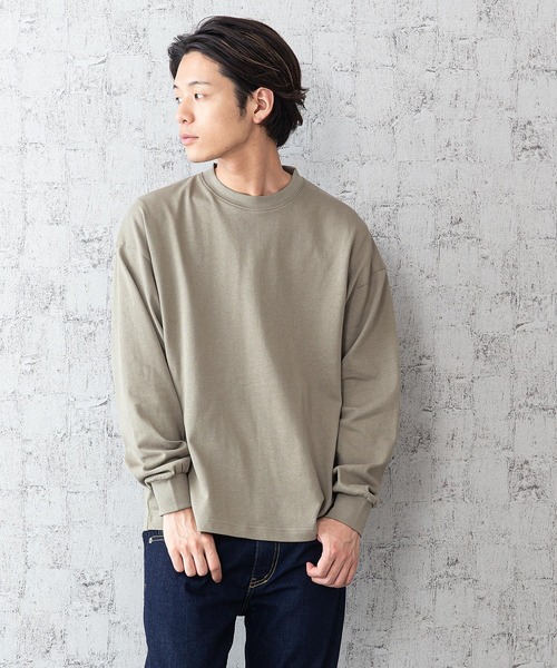Blue Standard (ブルースタンダード)の「MBさん着用【BLUE STANDARD】オーガニックコットンビッグシルエットロングTシャツ サスティナビリティの原料、染色、労働環境基準をクリア―した商品(Tシャツ/カットソー・メンズ・ホワイト/ブラック/レンガ/オリーブ/ベージュ・MEDIUM/LARGE/X-LARGE)」の5枚目の写真