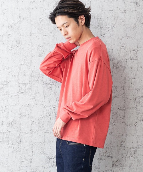 Blue Standard (ブルースタンダード)の「MBさん着用【BLUE STANDARD】オーガニックコットンビッグシルエットロングTシャツ サスティナビリティの原料、染色、労働環境基準をクリア―した商品(Tシャツ/カットソー・メンズ・ホワイト/ブラック/レンガ/オリーブ/ベージュ・MEDIUM/LARGE/X-LARGE)」の11枚目の写真